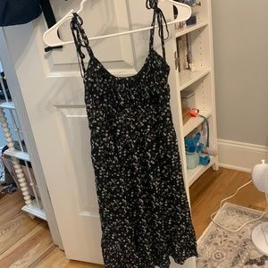 Size four black and white mango dress